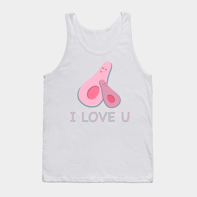 I love you Avocado Tank Top by smoochugs